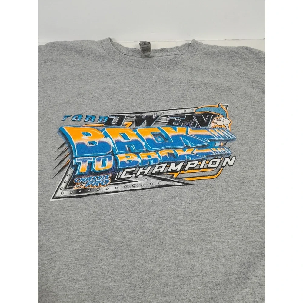 Todd  Owen Racing T-Shirt Sk Modified Champion Back To Back Tee Rare Sz L - Picture 3 of 8
